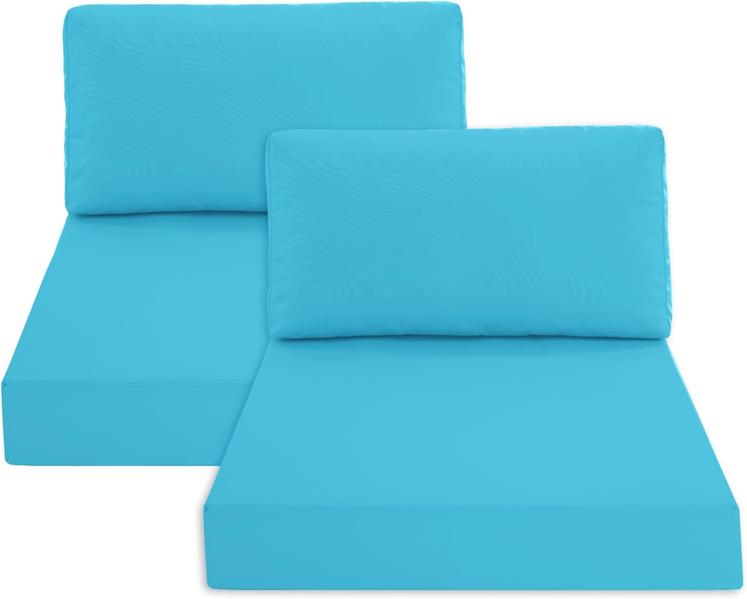 Outdoor Loveseat Cushions for Patio Furniture, Waterproof Weather & Fade Resistant Seat and Backrest Cushion Set with Removable Cover, 46 x 26 Inch, Red