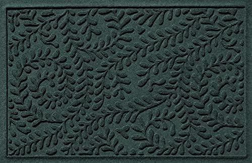 WaterHog Indoor/Outdoor Door Mat, 2' x 5', Made in USA, Durable & Skid-Resistant Front Door Rug, Decorative, Water-Trapping & Heavy-Duty Entryway Mat for Your Home, Boxwood Collection, Khaki/Camel
