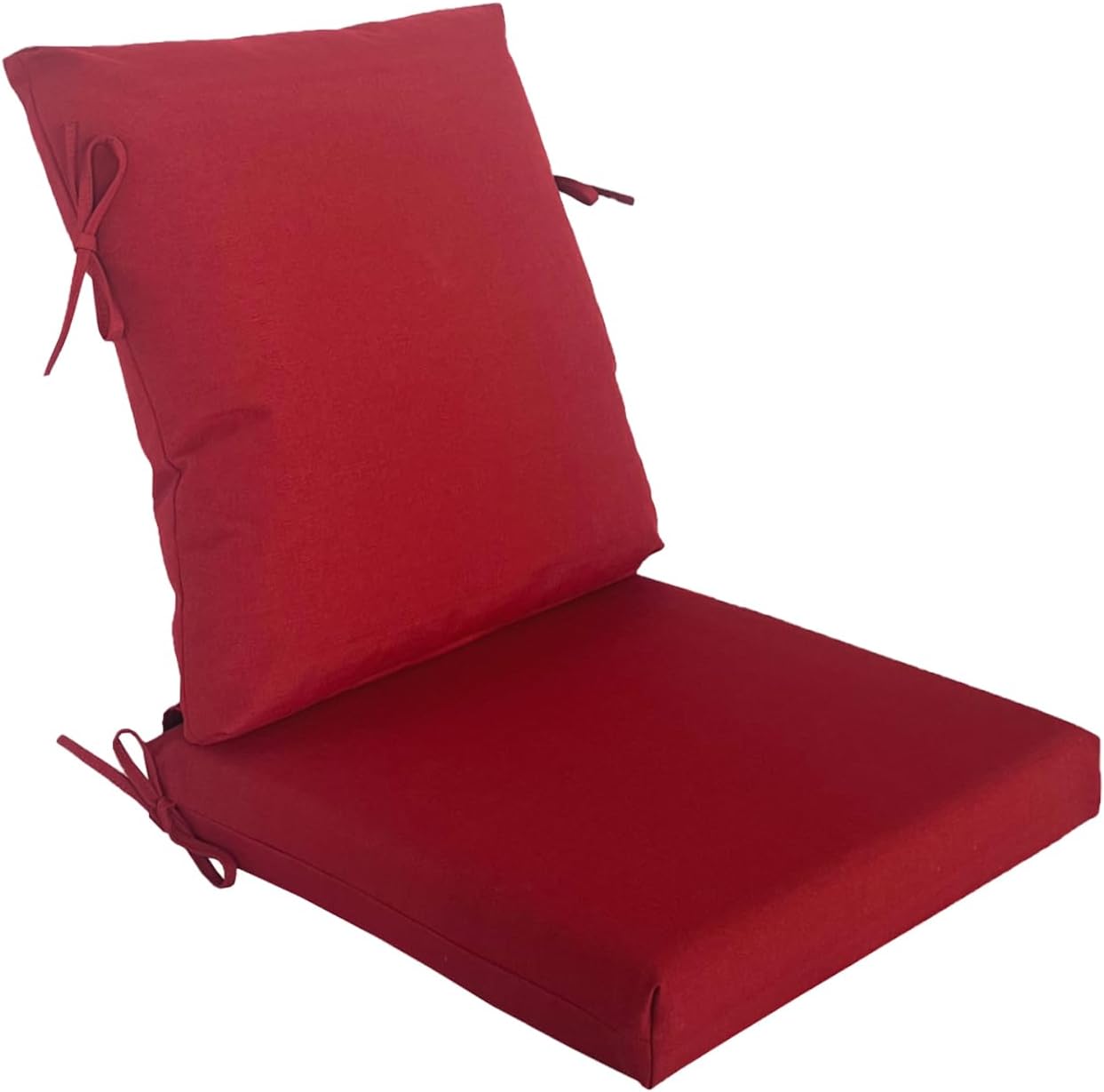 24x27.5 inch Outdoor/Indoor Deep Seat Patio Cushions Set of 2 Deep Seat Bottom Resilient Foam Filling Water Repellent Stain-Resistant UV Resistant Weather Resistant Chili