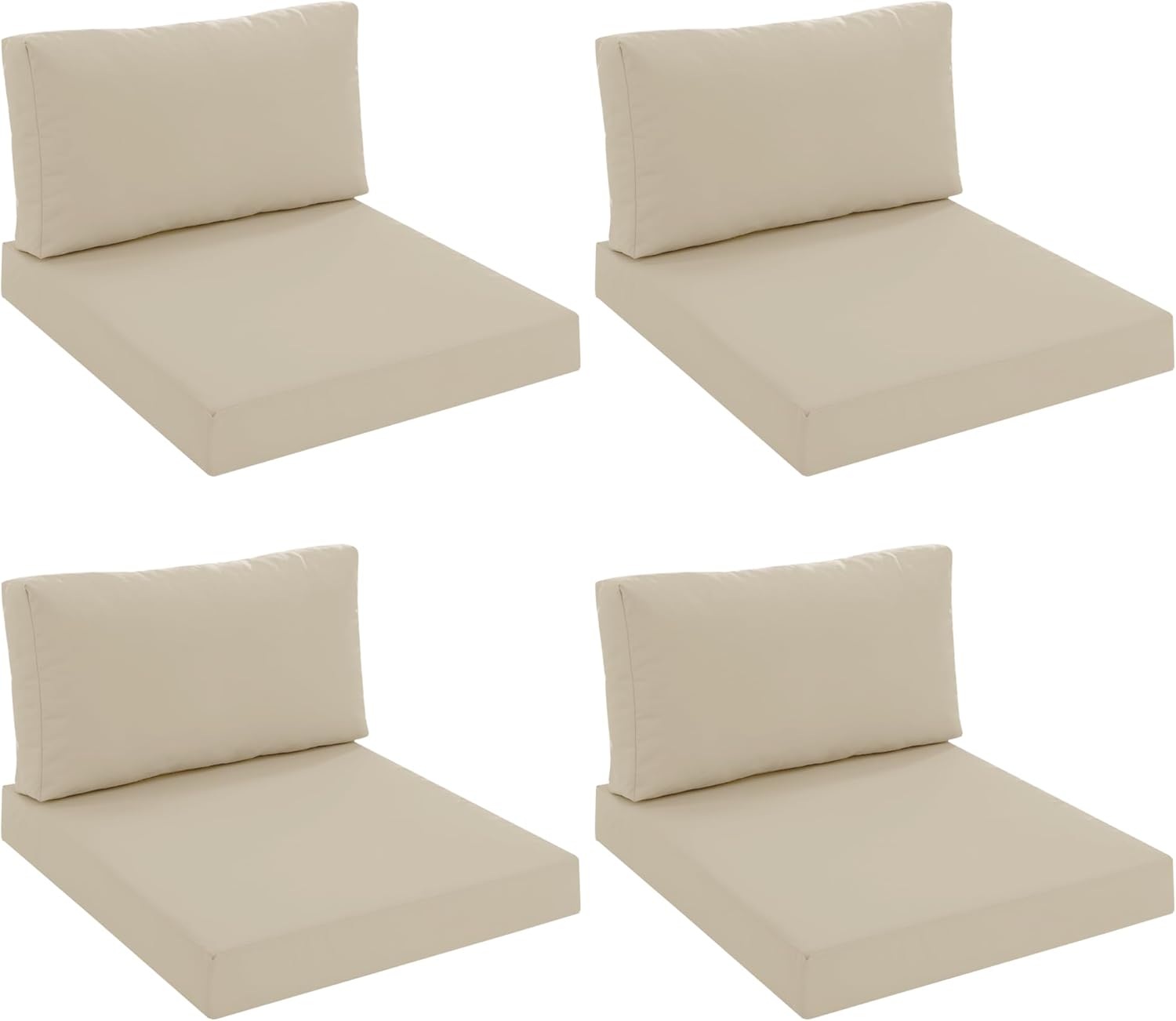 Outdoor Loveseat Cushions for Patio Furniture, Waterproof Weather & Fade Resistant Seat and Backrest Cushion Set with Removable Cover, 46 x 26 Inch, Red