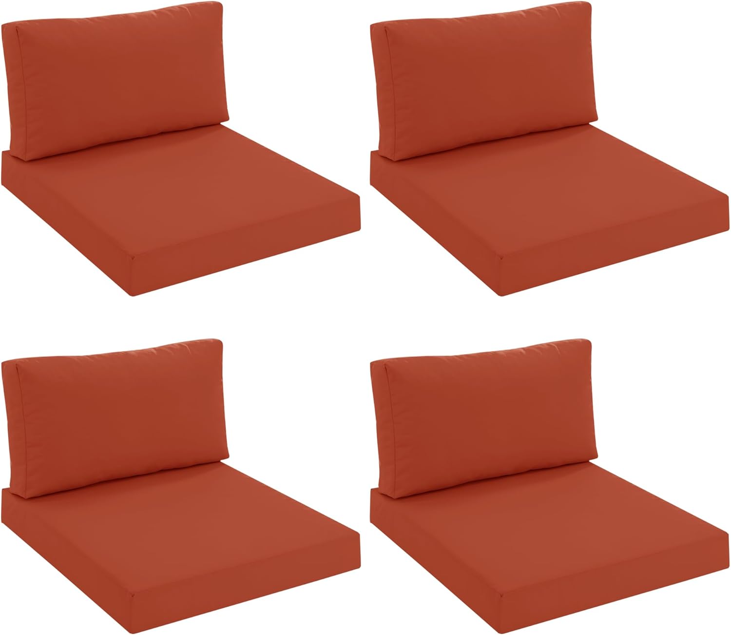 Outdoor Loveseat Cushions for Patio Furniture, Waterproof Weather & Fade Resistant Seat and Backrest Cushion Set with Removable Cover, 46 x 26 Inch, Red