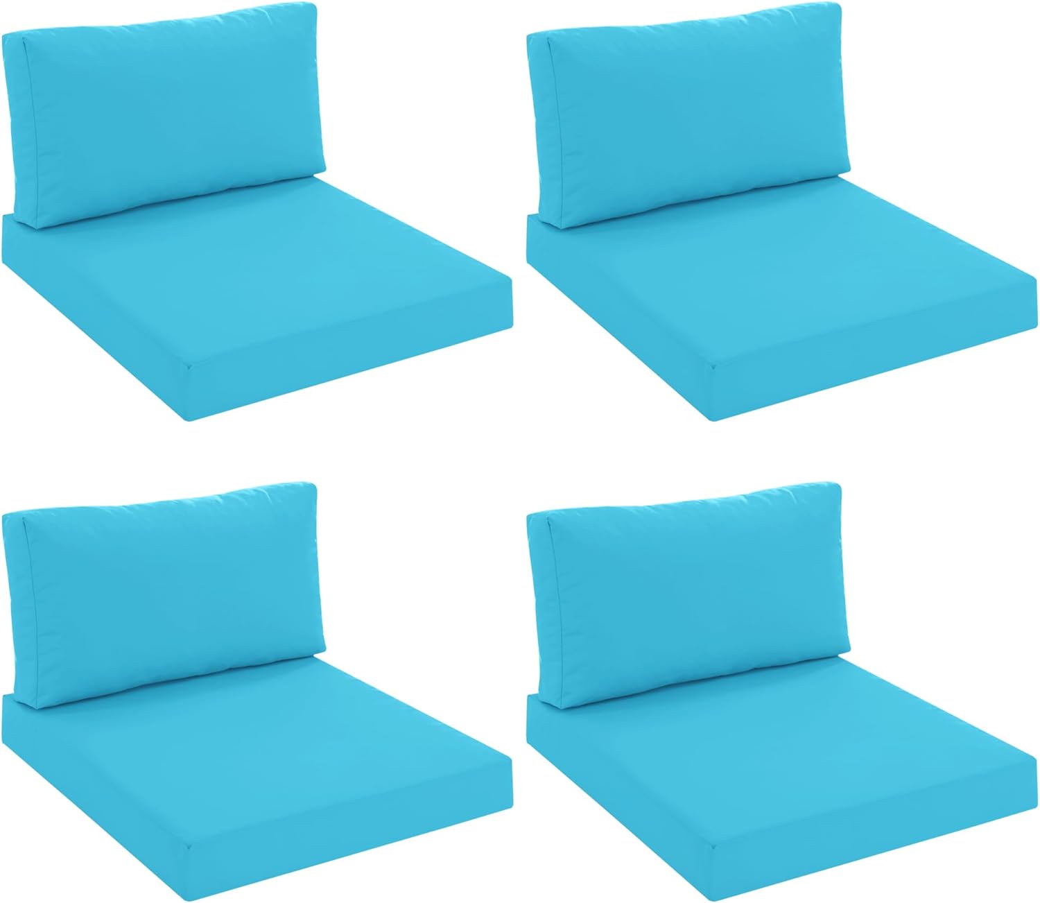 Outdoor Loveseat Cushions for Patio Furniture, Waterproof Weather & Fade Resistant Seat and Backrest Cushion Set with Removable Cover, 46 x 26 Inch, Red