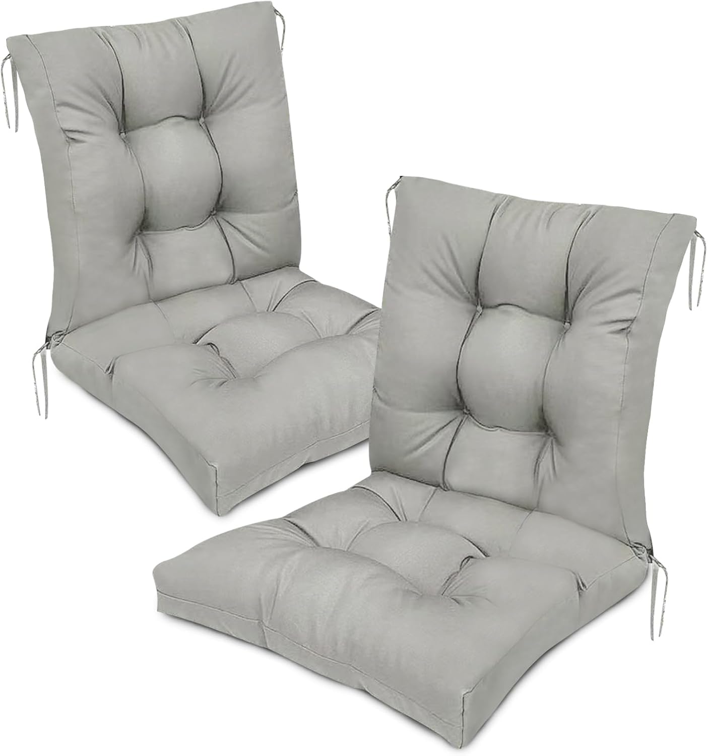 High Back Outdoor Chair Cushions Set of 2 Waterproof Replacement Seat Pad for Patio Furniture Garden Thicken Outdoor Patio Chair Cushion Navy Blue,41.7"*20.8"*3.9"