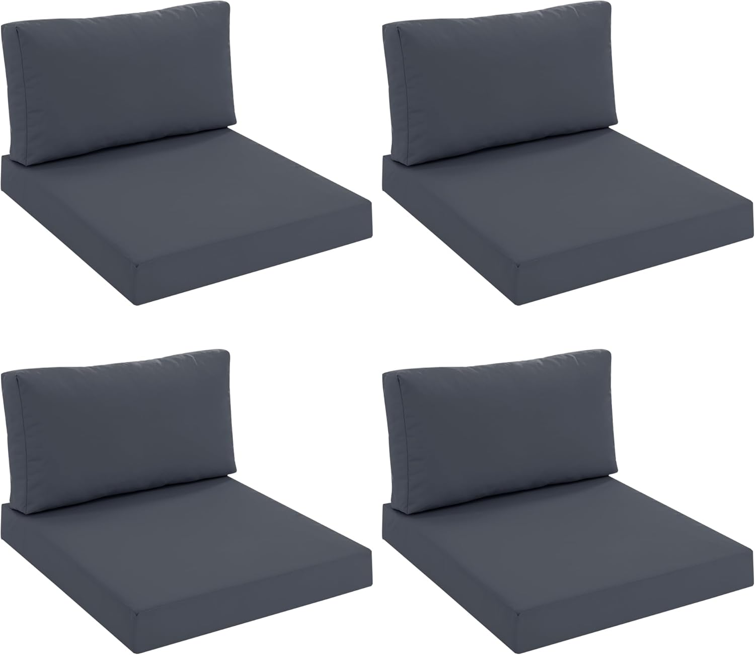 Outdoor Loveseat Cushions for Patio Furniture, Waterproof Weather & Fade Resistant Seat and Backrest Cushion Set with Removable Cover, 46 x 26 Inch, Red