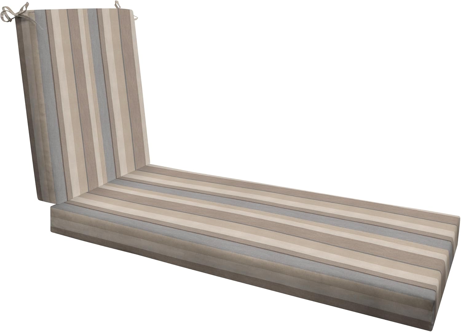 Honeycomb Outdoor Chaise Lounge, 22.5 x 70, Stripe Taupe Chair Cushion for Patio Furniture