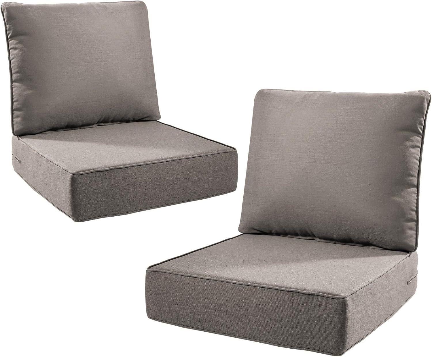 6" Thick Outdoor Cushions 22x24x6, 1-Set Deep Seat Patio Cushions with Removable Cover, Waterproof & Fade Resistant Replacement for Wicker Chair, Loveseat, Sofa - Blue