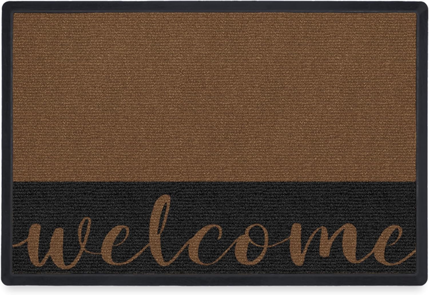 RUGGABLE Washable Front Doormat – Poppy Fields 2x3 Indoor/Outdoor Doormat – Fade–Resistant, Durable, Non–Slip – Welcome Mat for Entryway, Hallway, Bathroom, & Decor - with Standard Pad