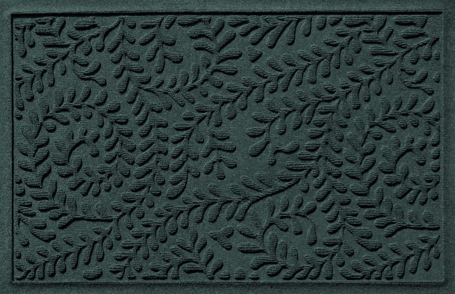 WaterHog Indoor/Outdoor Door Mat, 2' x 5', Made in USA, Durable & Skid-Resistant Front Door Rug, Decorative, Water-Trapping & Heavy-Duty Entryway Mat for Your Home, Boxwood Collection, Khaki/Camel