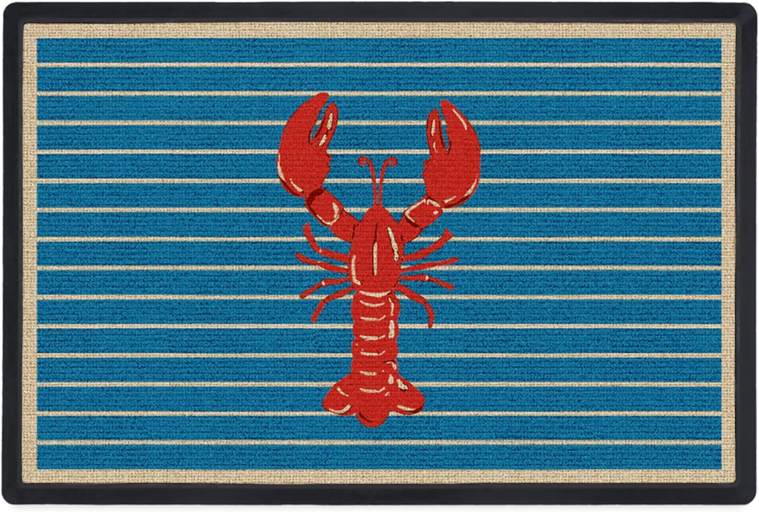 RUGGABLE Washable Front Doormat – Poppy Fields 2x3 Indoor/Outdoor Doormat – Fade–Resistant, Durable, Non–Slip – Welcome Mat for Entryway, Hallway, Bathroom, & Decor - with Standard Pad