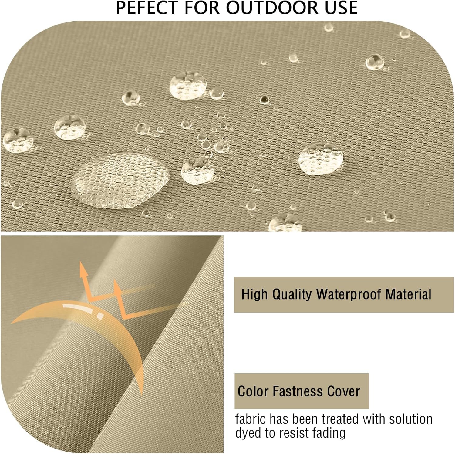 idee-home Outdoor Cushions for Patio Furniture, Waterproof Outdoor Seat Cushion Hampton Bay Deep Seat Replacement Cushions for Garden