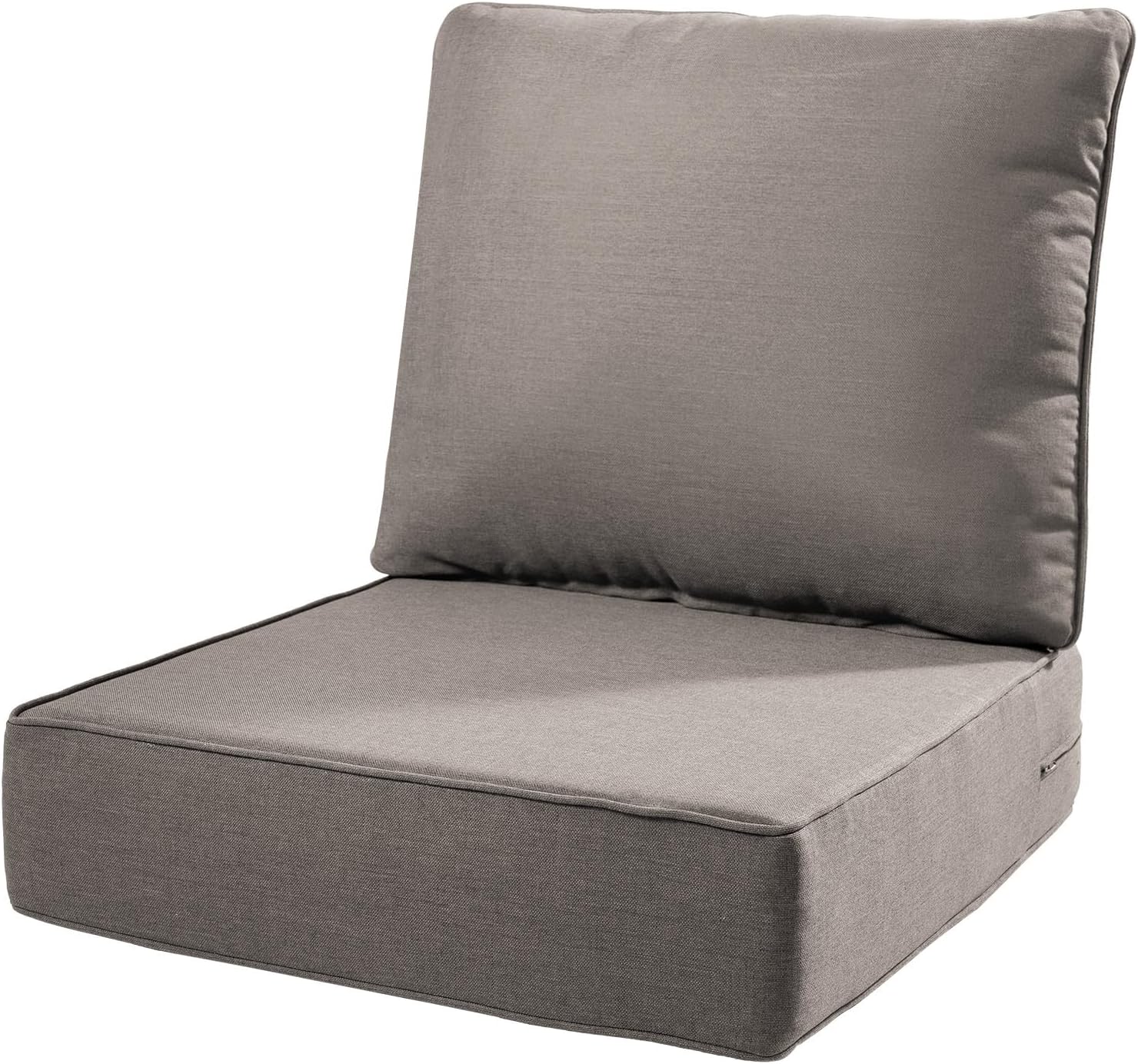 6" Thick Outdoor Cushions 22x24x6, 1-Set Deep Seat Patio Cushions with Removable Cover, Waterproof & Fade Resistant Replacement for Wicker Chair, Loveseat, Sofa - Blue