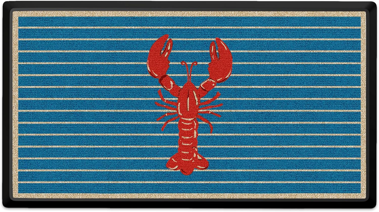 RUGGABLE Washable Front Doormat – Poppy Fields 2x3 Indoor/Outdoor Doormat – Fade–Resistant, Durable, Non–Slip – Welcome Mat for Entryway, Hallway, Bathroom, & Decor - with Standard Pad