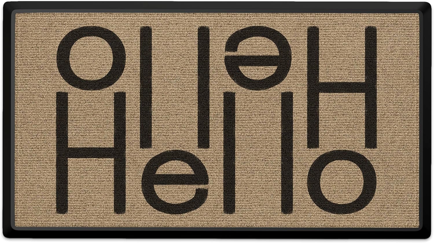 RUGGABLE Washable Front Doormat – Poppy Fields 2x3 Indoor/Outdoor Doormat – Fade–Resistant, Durable, Non–Slip – Welcome Mat for Entryway, Hallway, Bathroom, & Decor - with Standard Pad