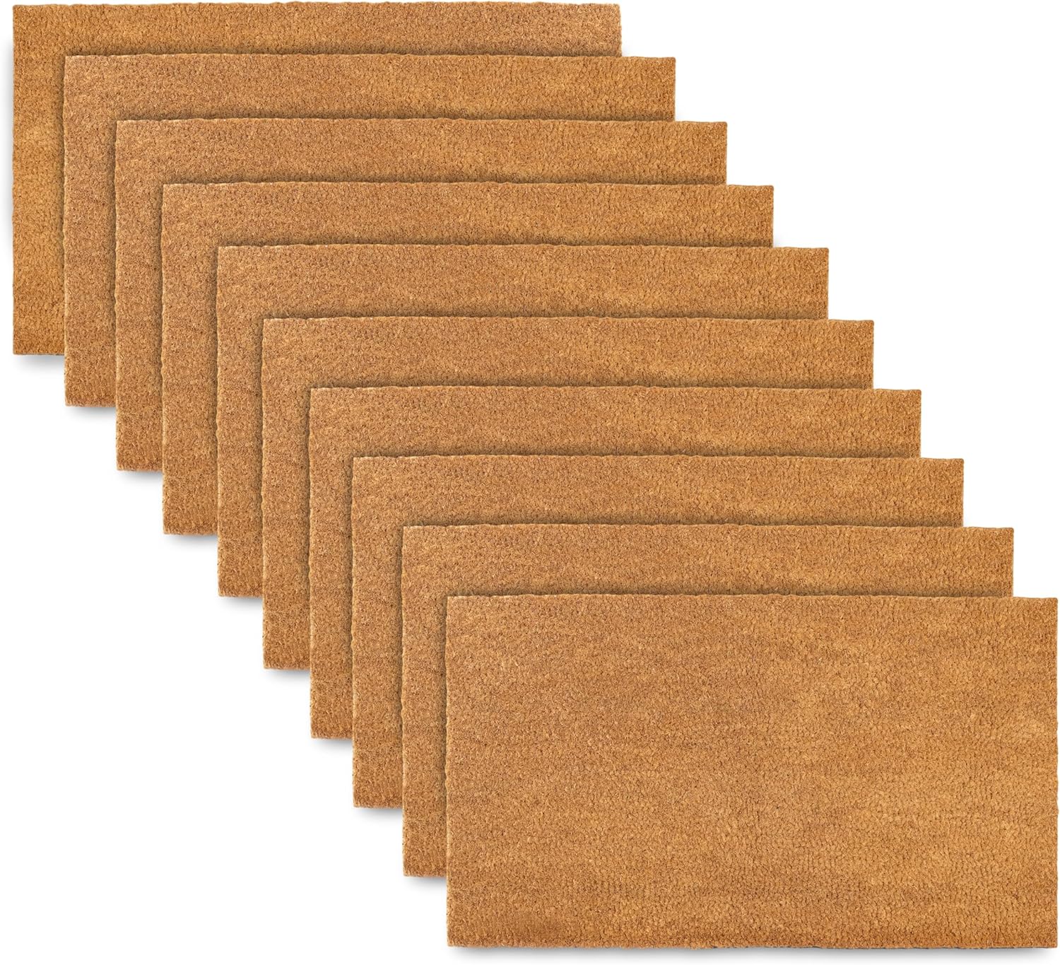 Plain Coir Doormat Bulk 30x17 Inch, Blank Door Mat 10 Pack for Crafting Painting, Welcome Mat for Crafts