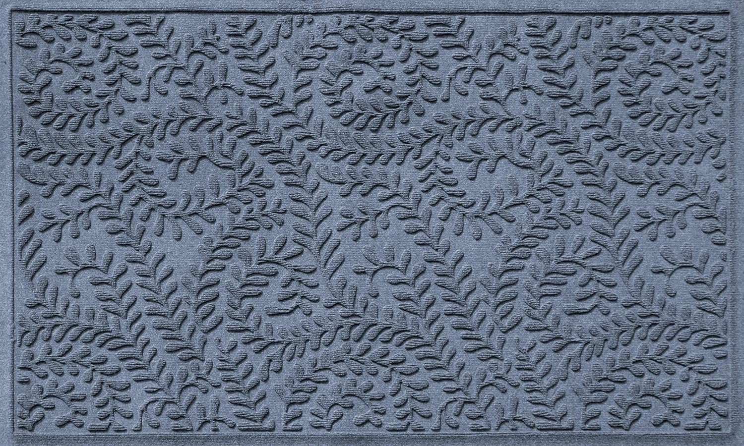WaterHog Indoor/Outdoor Door Mat, 2' x 5', Made in USA, Durable & Skid-Resistant Front Door Rug, Decorative, Water-Trapping & Heavy-Duty Entryway Mat for Your Home, Boxwood Collection, Khaki/Camel