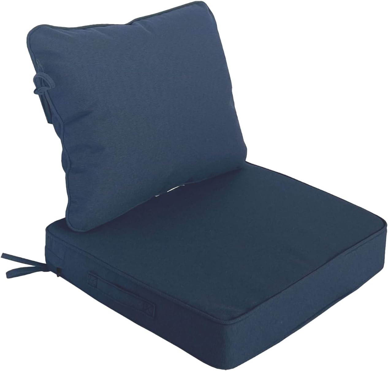 24x27.5 inch Outdoor/Indoor Deep Seat Patio Cushions Set of 2 Deep Seat Bottom Resilient Foam Filling Water Repellent Stain-Resistant UV Resistant Weather Resistant Chili