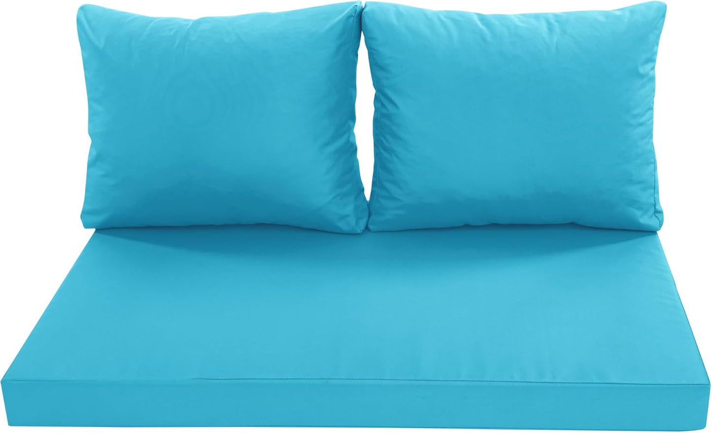 Patio Furniture Cushions Replacement Set of 2, Outdoor Deep Seat Couch Cushion and Backrest Pillow with Waterproof Removable Cover for Sectional Sofa Set, 25.6 x 25.6 Inch, Cream