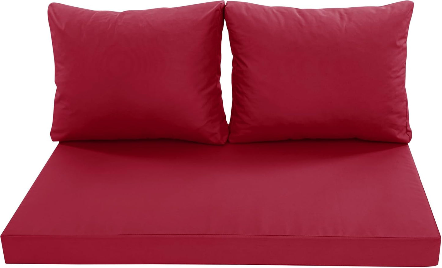 Patio Furniture Cushions Replacement Set of 2, Outdoor Deep Seat Couch Cushion and Backrest Pillow with Waterproof Removable Cover for Sectional Sofa Set, 25.6 x 25.6 Inch, Cream