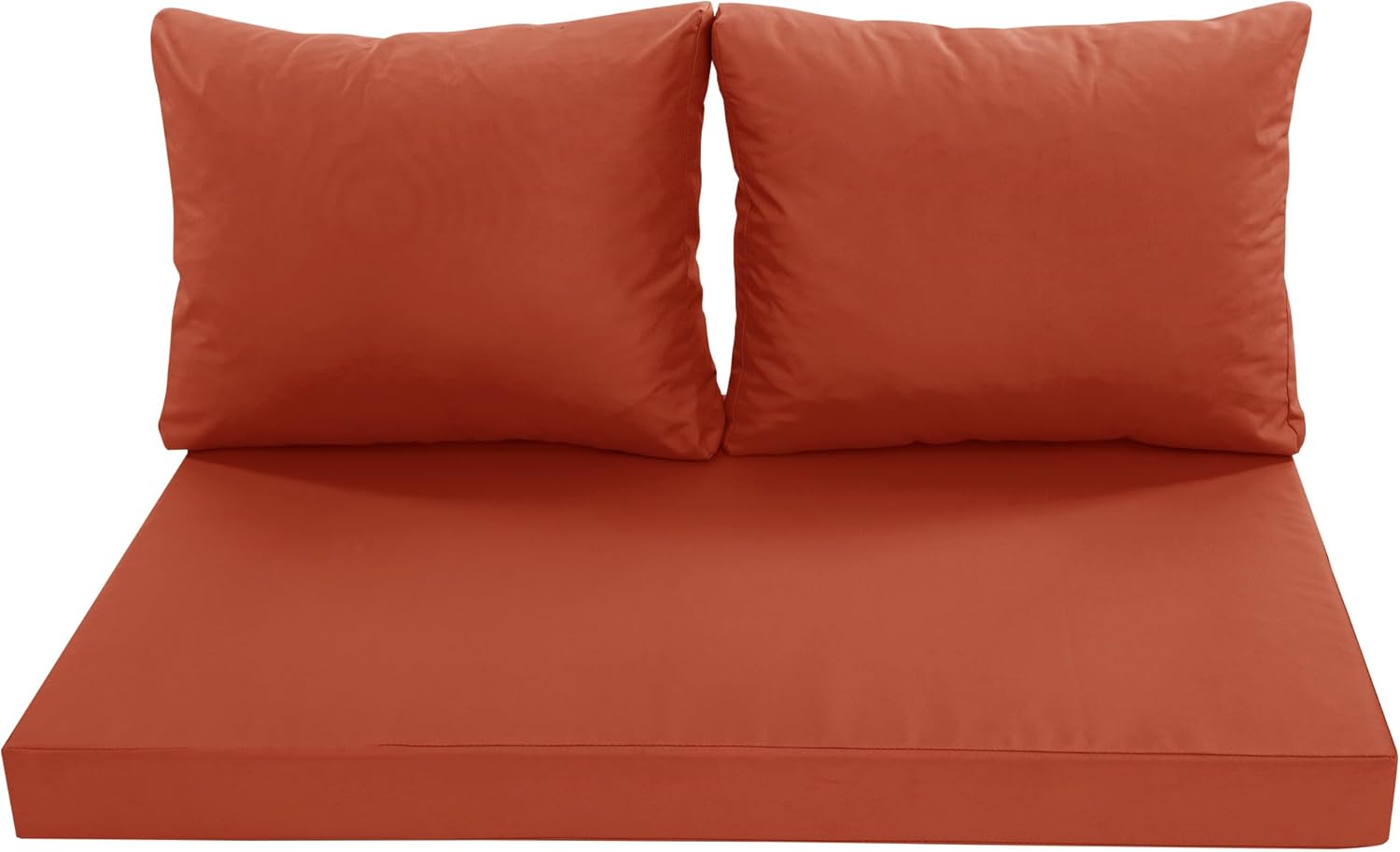 Outdoor Loveseat Cushions for Patio Furniture, Waterproof Weather & Fade Resistant Seat and Backrest Cushion Set with Removable Cover, 46 x 26 Inch, Red