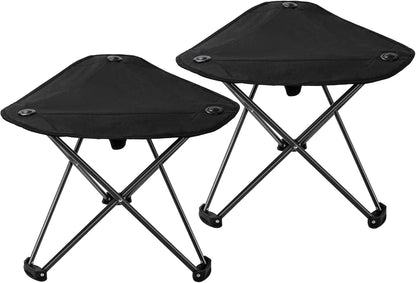 REDCAMP 2 Pack Folding Camping Stools for Adults Heavy Duty, Lightweight Portable Tripod Chairs Seats for Fishing Hunting Backpacking Traveling, Blue