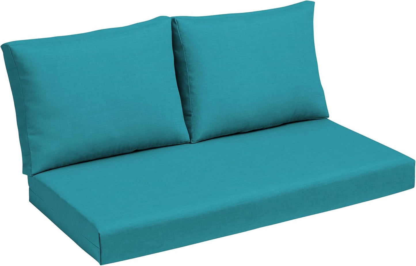 Arden Outdoor Loveseat Cushion Set, 48 x 24, Water Repellent, Fade Resistant, Cushion Set for Couch, Bench, and Swing, Sapphire Blue Leala