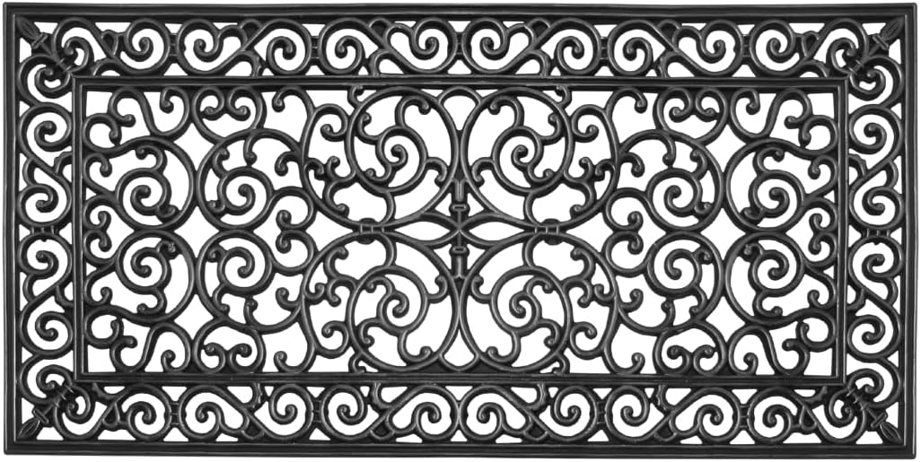 A1HC Extra Large Doormat, Natural Rubber, 36”x72”, Ideal for entryway, Scrapes Shoes Clean of Dirt & Grime, Heavy Duty Door mat for Indoor Outdoor, Mats for Entry, Patio, Busy Areas