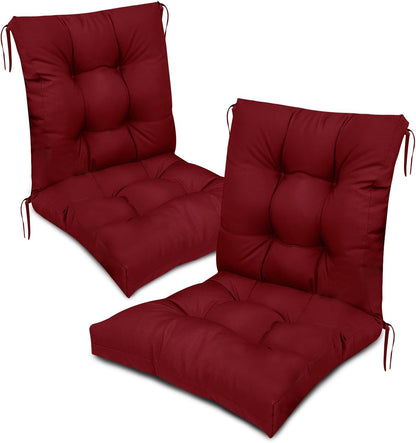 High Back Outdoor Chair Cushions Set of 2 Waterproof Replacement Seat Pad for Patio Furniture Garden Thicken Outdoor Patio Chair Cushion Navy Blue,41.7"*20.8"*3.9"