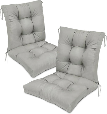 High Back Outdoor Chair Cushions Set of 2 Waterproof Replacement Seat Pad for Patio Furniture Garden Thicken Outdoor Patio Chair Cushion Navy Blue,41.7"*20.8"*3.9"