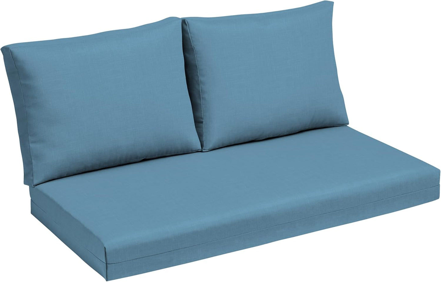 Arden Outdoor Loveseat Cushion Set, 48 x 24, Water Repellent, Fade Resistant, Cushion Set for Couch, Bench, and Swing, Sapphire Blue Leala