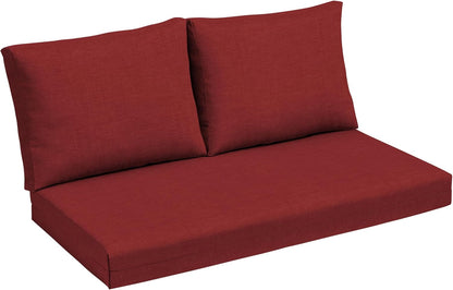 Arden Outdoor Loveseat Cushion Set, 48 x 24, Water Repellent, Fade Resistant, Cushion Set for Couch, Bench, and Swing, Sapphire Blue Leala