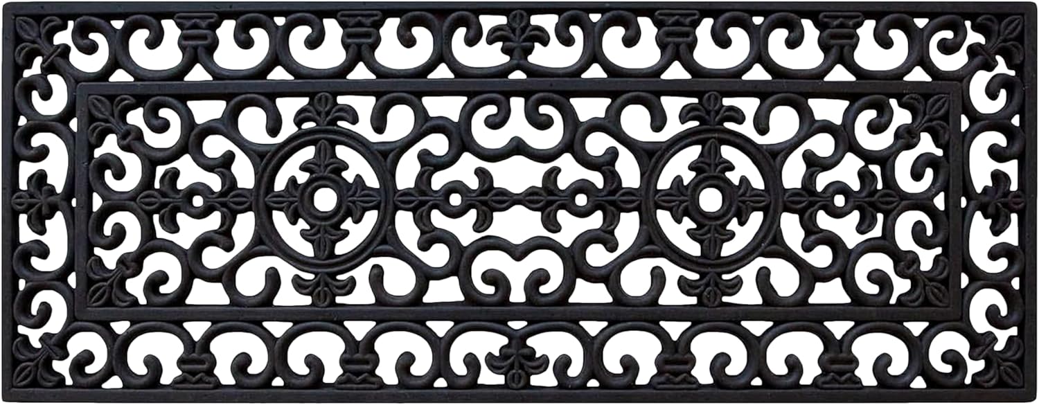 A1HC Extra Large Doormat, Natural Rubber, 36”x72”, Ideal for entryway, Scrapes Shoes Clean of Dirt & Grime, Heavy Duty Door mat for Indoor Outdoor, Mats for Entry, Patio, Busy Areas