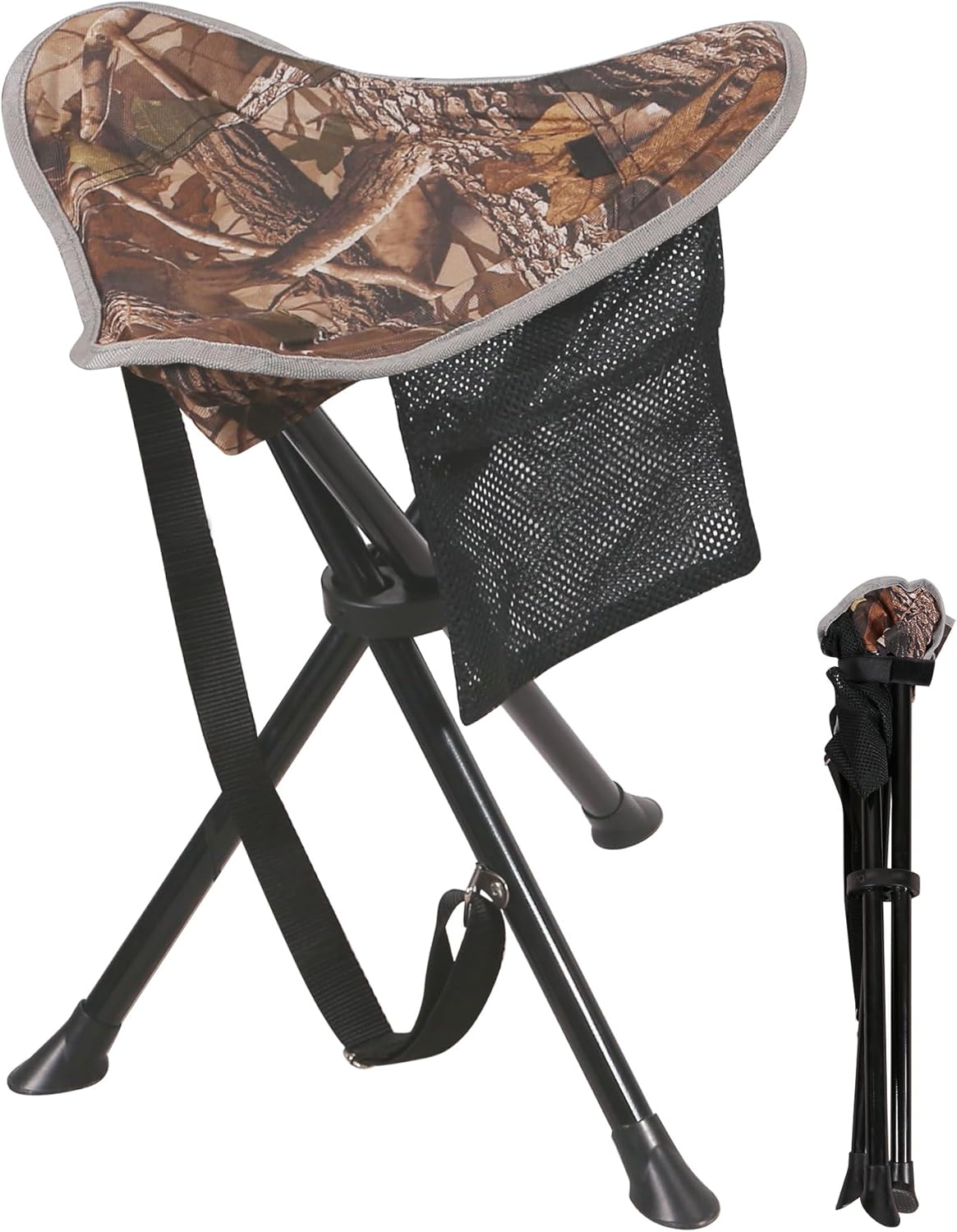 REDCAMP 2 Pack Folding Camping Stools for Adults Heavy Duty, Lightweight Portable Tripod Chairs Seats for Fishing Hunting Backpacking Traveling, Blue