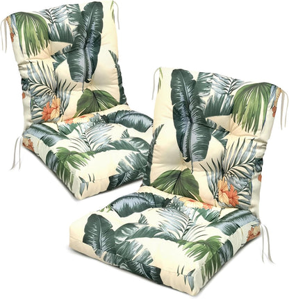 High Back Outdoor Chair Cushions Set of 2 Waterproof Replacement Seat Pad for Patio Furniture Garden Thicken Outdoor Patio Chair Cushion Navy Blue,41.7"*20.8"*3.9"