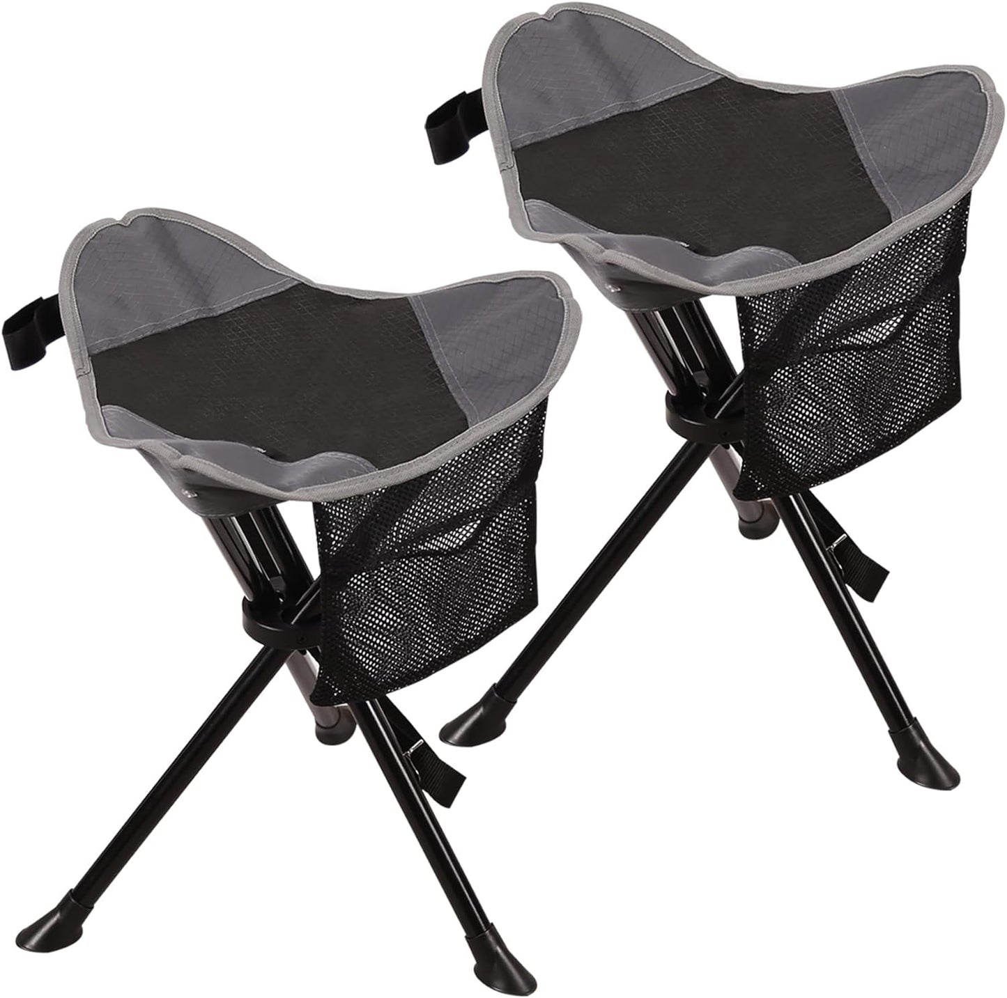 REDCAMP 2 Pack Folding Camping Stools for Adults Heavy Duty, Lightweight Portable Tripod Chairs Seats for Fishing Hunting Backpacking Traveling, Blue