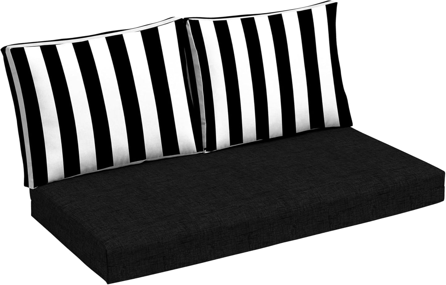 Arden Outdoor Loveseat Cushion Set, 48 x 24, Water Repellent, Fade Resistant, Cushion Set for Couch, Bench, and Swing, Sapphire Blue Leala