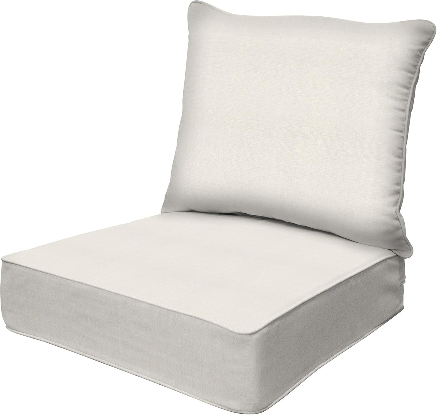 Honeycomb Outdoor Heritage Deep Seat, 24 x 23, Textured Solid Indigo Blue Chair Cushion for Patio Furniture