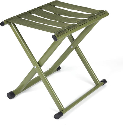 Folding Stool Heavy Duty Camping Stool Outdoor Portable Chair, 440lbs Heavy Duty Portable Folding Stool, Suitable for Camping, Outdoor Hiking, Outdoor Fishing, Picnicking,BBQ