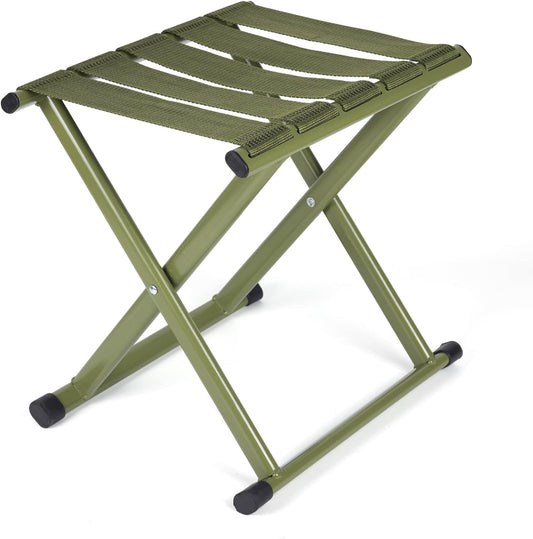Folding Stool Heavy Duty Camping Stool Outdoor Portable Chair, 440lbs Heavy Duty Portable Folding Stool, Suitable for Camping, Outdoor Hiking, Outdoor Fishing, Picnicking,BBQ