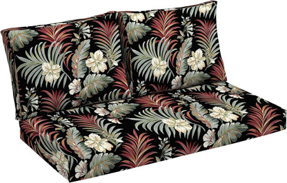 Arden Outdoor Loveseat Cushion Set, 48 x 24, Water Repellent, Fade Resistant, Cushion Set for Couch, Bench, and Swing, Sapphire Blue Leala