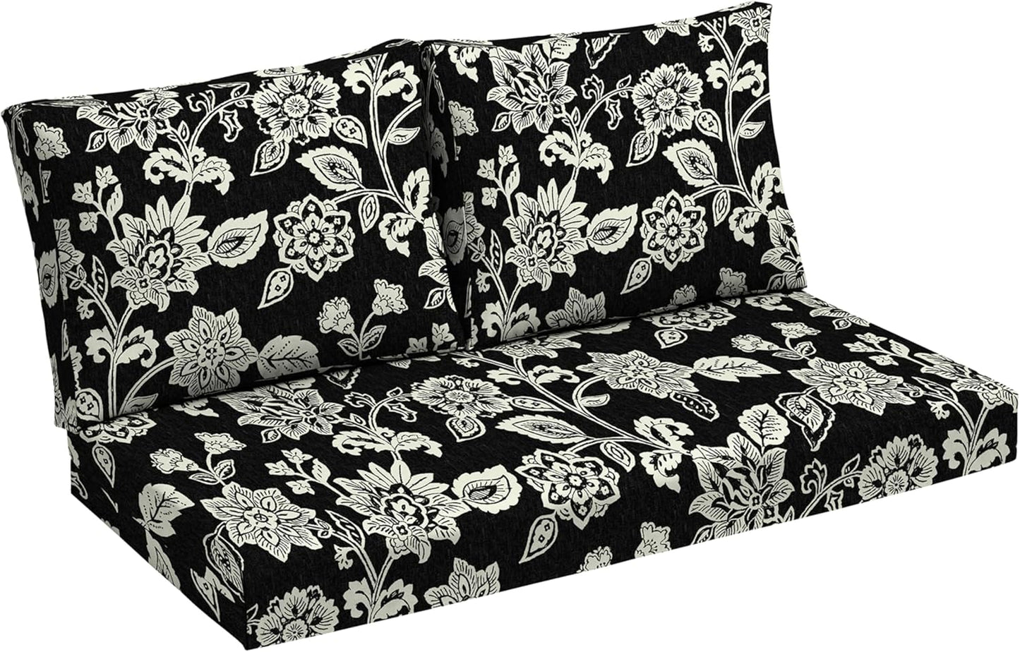 Arden Outdoor Loveseat Cushion Set, 48 x 24, Water Repellent, Fade Resistant, Cushion Set for Couch, Bench, and Swing, Sapphire Blue Leala