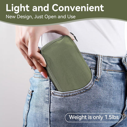 2 Pack Portable Camping Stools, 13.5 Inch Folding Stool for Adults with Carry Bag, Lightweight & Collapsible Stools for Hiking, Fishing, BBQ, and Outdoor (Green)