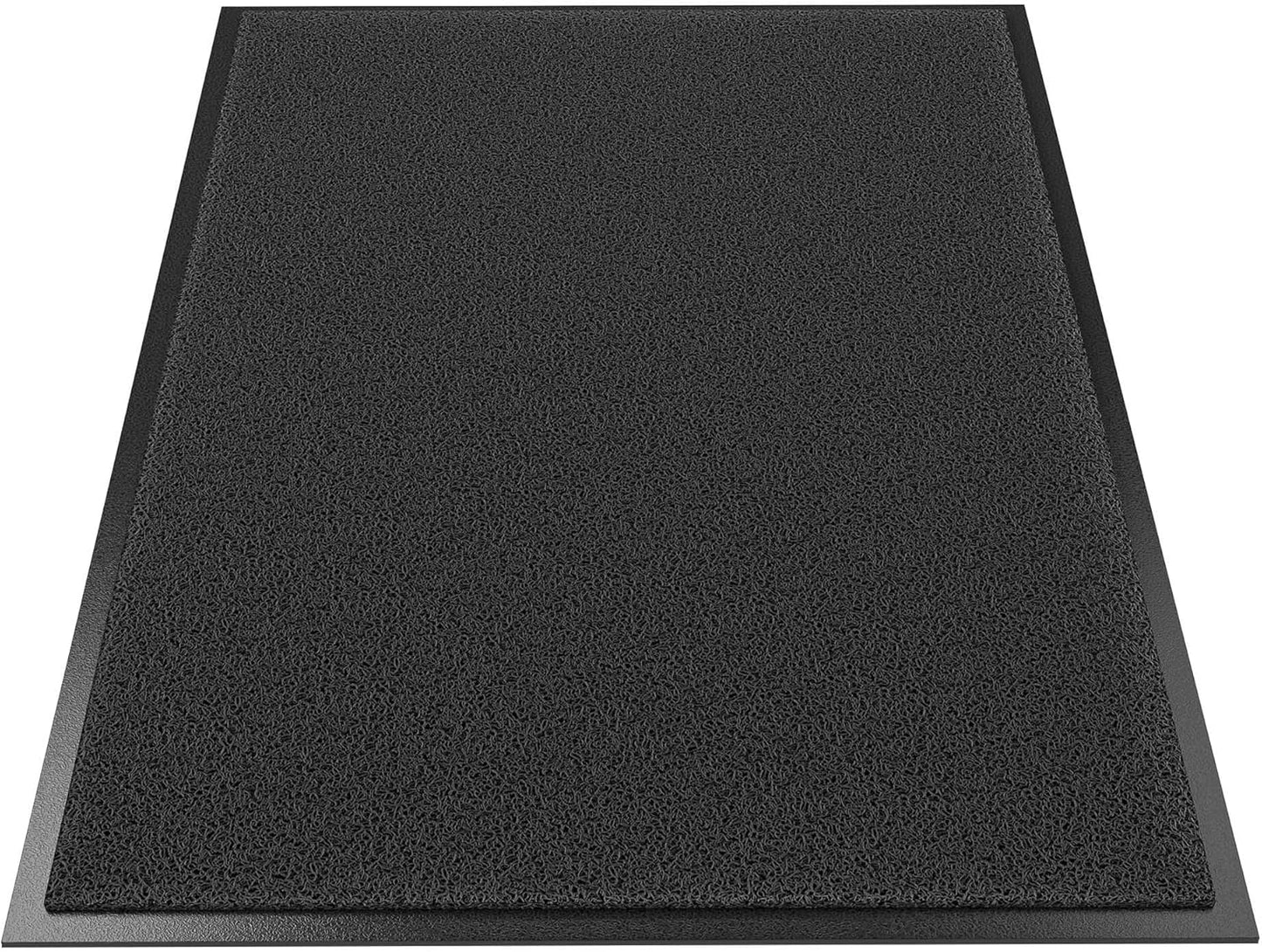 Sturdy Front Door Mat Outside Entrance, 6' x 3' All-Season All-Weather Doormat Waterproof, Stain and Fade Resistant, Natural Rubber Indoor Outdoor Welcome Door Mat Trap Dirt