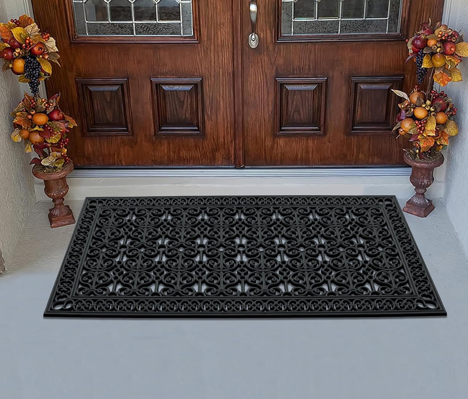 A1HC Extra Large Doormat, Natural Rubber, 36”x72”, Ideal for entryway, Scrapes Shoes Clean of Dirt & Grime, Heavy Duty Door mat for Indoor Outdoor, Mats for Entry, Patio, Busy Areas