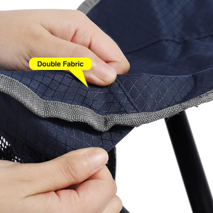 REDCAMP 2 Pack Folding Camping Stools for Adults Heavy Duty, Lightweight Portable Tripod Chairs Seats for Fishing Hunting Backpacking Traveling, Blue