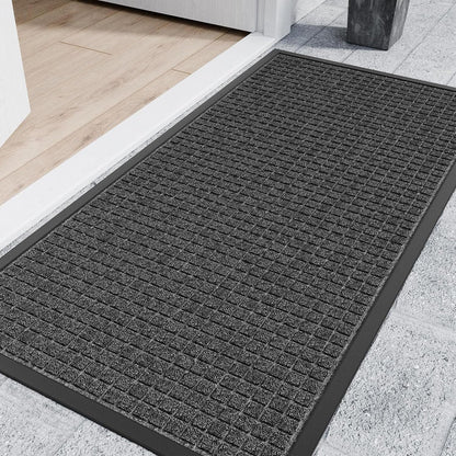 Front Door Mat, 60" x 36" Heavy Duty Indoor Outdoor Doormat, Non-Slip Welcome Mats for Entryway, Rubber Backing Low Profile Commercial Door Mats