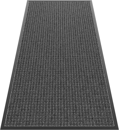 Sturdy Front Door Mat Outside Entrance, 6' x 3' All-Season All-Weather Doormat Waterproof, Stain and Fade Resistant, Natural Rubber Indoor Outdoor Welcome Door Mat Trap Dirt