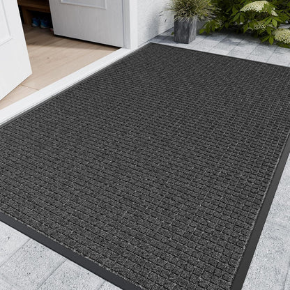 Front Door Mat, 60" x 36" Heavy Duty Indoor Outdoor Doormat, Non-Slip Welcome Mats for Entryway, Rubber Backing Low Profile Commercial Door Mats