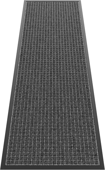 Sturdy Front Door Mat Outside Entrance, 6' x 3' All-Season All-Weather Doormat Waterproof, Stain and Fade Resistant, Natural Rubber Indoor Outdoor Welcome Door Mat Trap Dirt