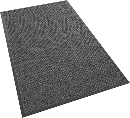 Front Door Mat, 60" x 36" Heavy Duty Indoor Outdoor Doormat, Non-Slip Welcome Mats for Entryway, Rubber Backing Low Profile Commercial Door Mats