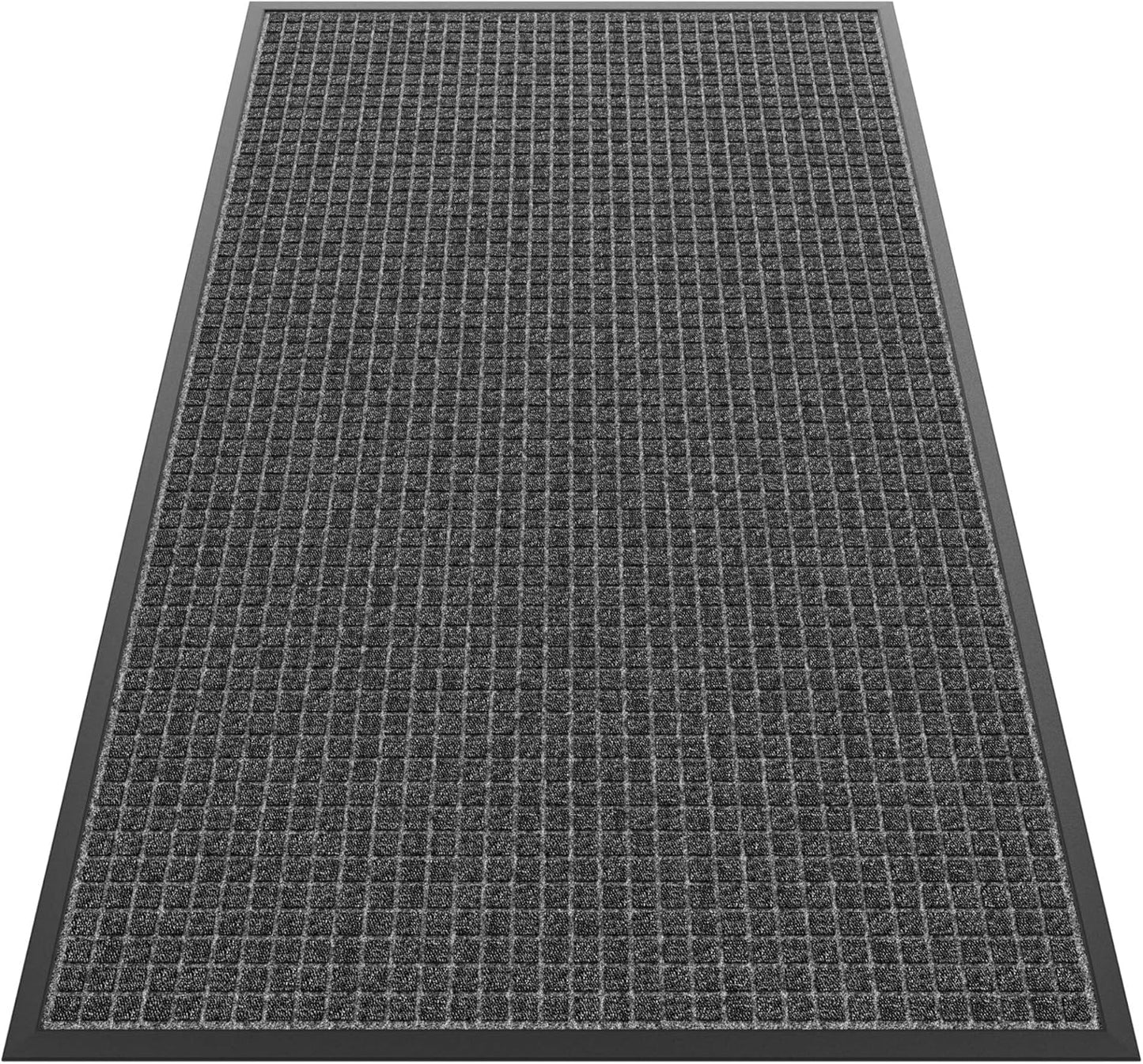 Sturdy Front Door Mat Outside Entrance, 6' x 3' All-Season All-Weather Doormat Waterproof, Stain and Fade Resistant, Natural Rubber Indoor Outdoor Welcome Door Mat Trap Dirt